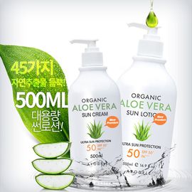 [AYODEL] Aloevera Premium Sun Cream _500ml _ Sunscreen, Sun block, UV Protection_Family size _ Made in KOREA